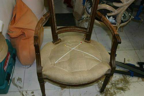 Réfection artisanale de fauteuil ancien Montpellier