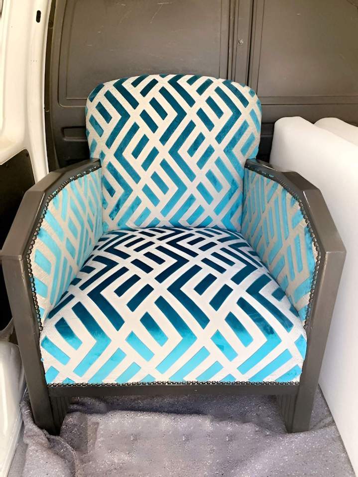 Relooking de fauteuil vintage Montpellier